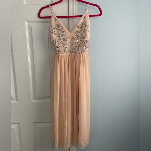 Peach Embellished Dress for Women